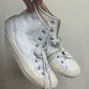 White leather High-Top Sneakers converse
